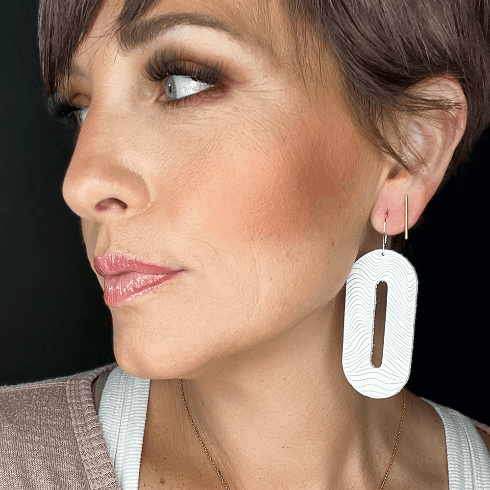 Pinched Teardrop Leather Earrings DIY  Savvy At Home Mom